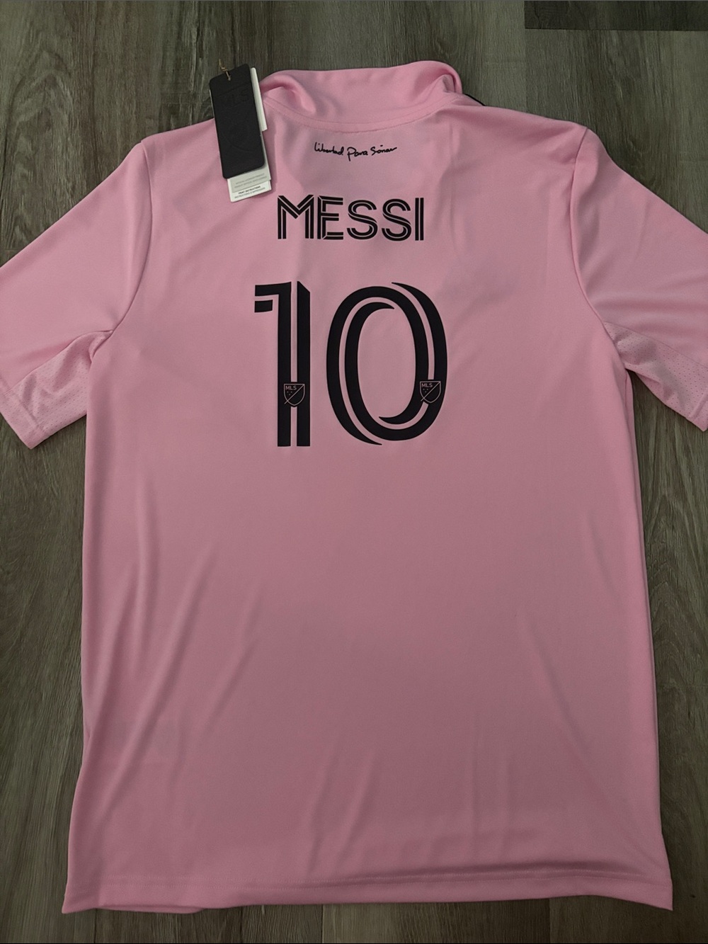 Messi Adidas Inter Miami Pink Soccer Jersey with Black Accents - Picture 1 of 3